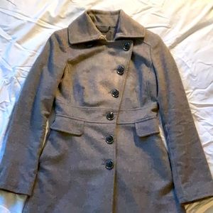 Mexx mechanical grey wool cashmere coat Sz 4